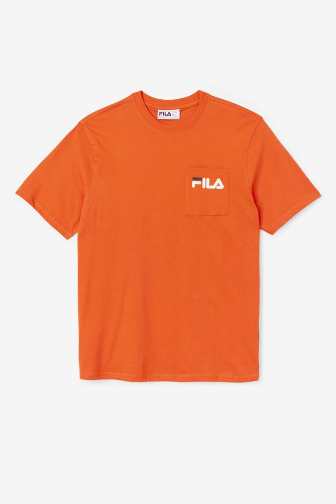 Fila Tričko Panske Curtis Pocket Oranžové - KGQXN3652